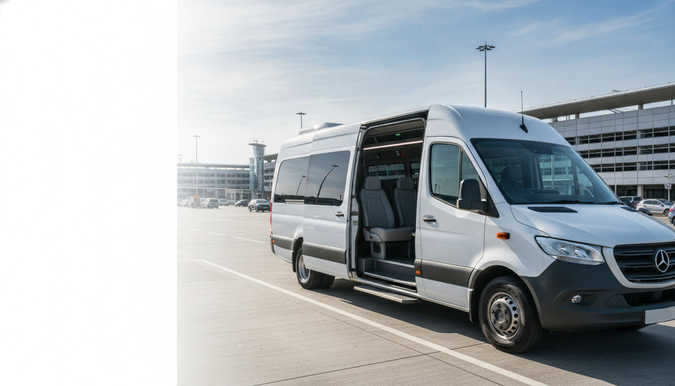 Seamless Birmingham Airport Arrivals: Making Late-Night Family Pick-ups Easy — executive minibus meeting a group at Birmingham Airport